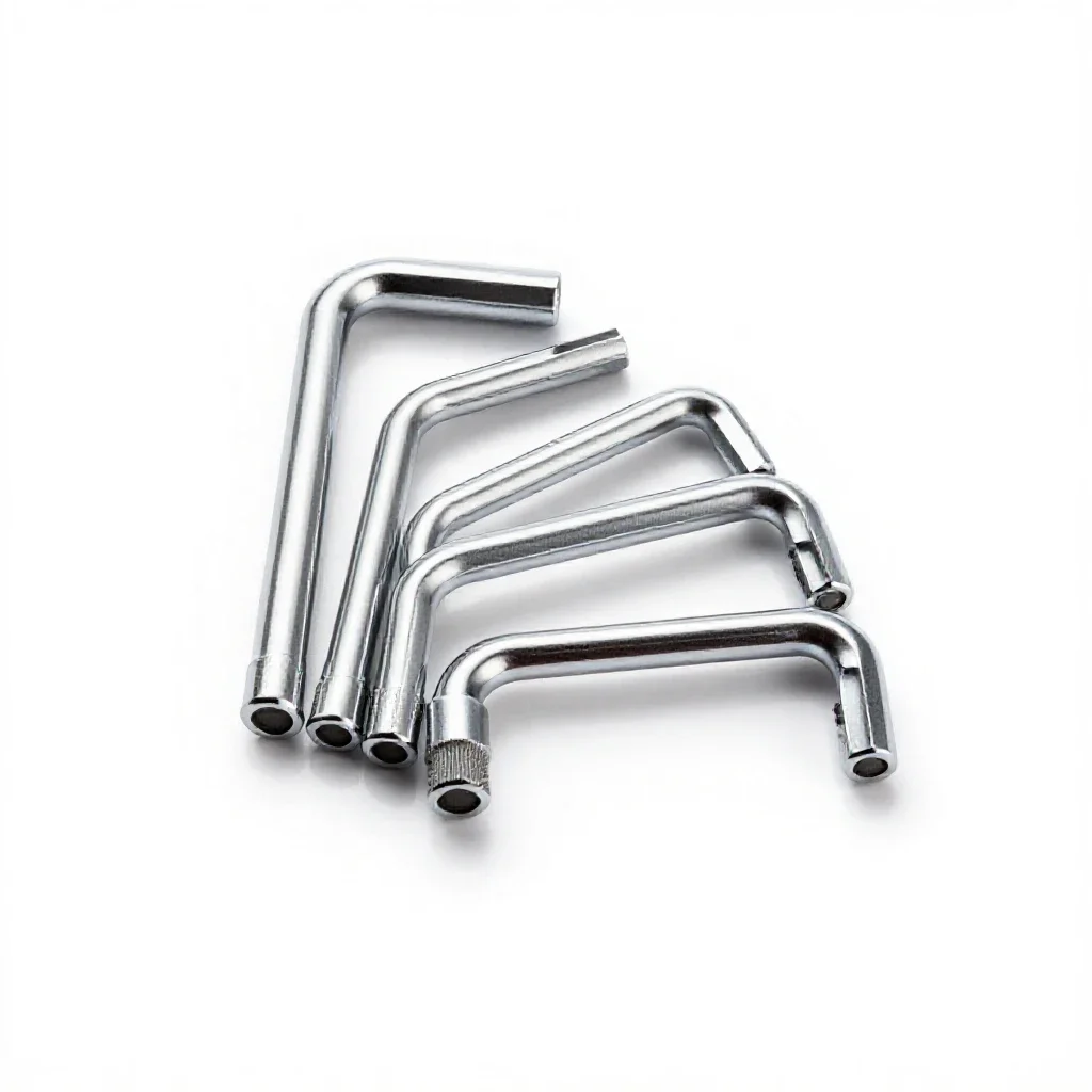 Set of allen keys isolated on a white background