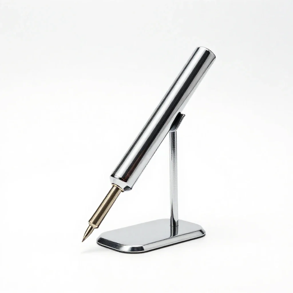 Soldering iron with a stand isolated on a white background