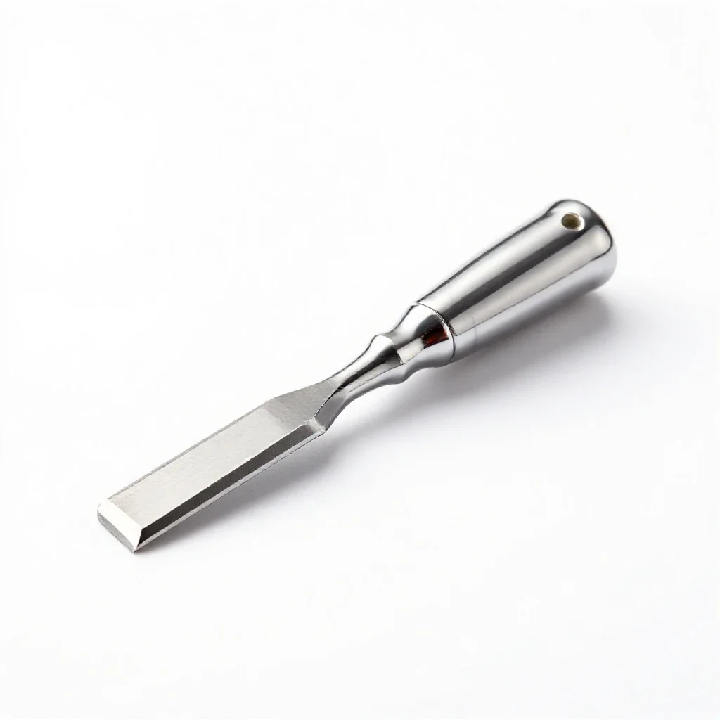 Wood chisel set isolated on a white background