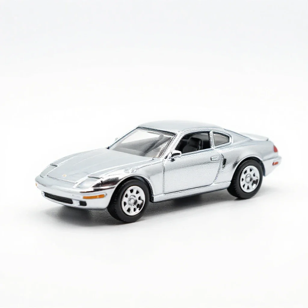 Die-cast toy car isolated on a white background