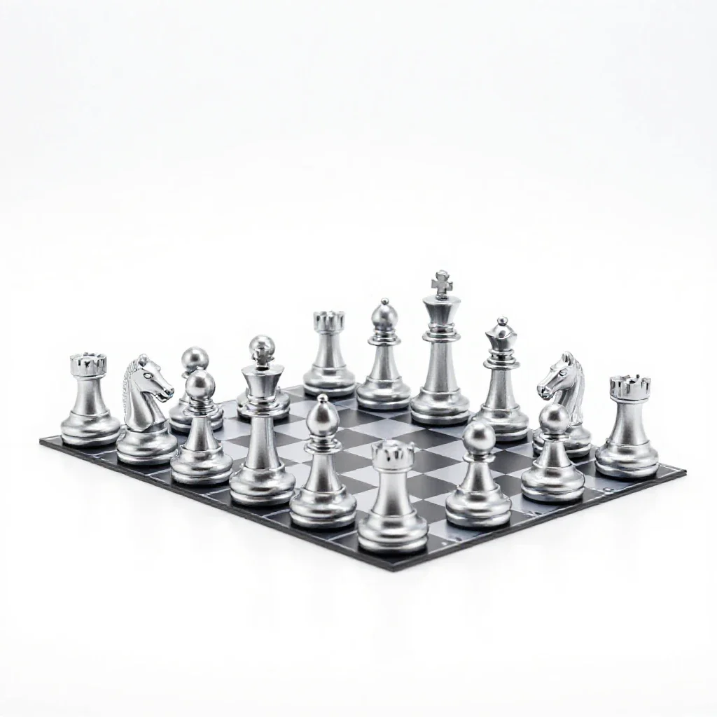 Full chess set isolated on a white background