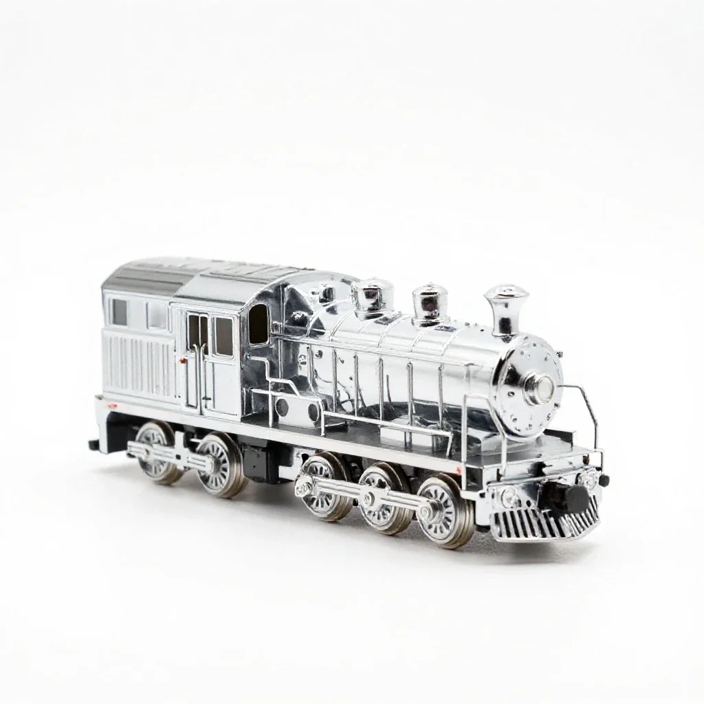 Model train locomotive isolated on a white background