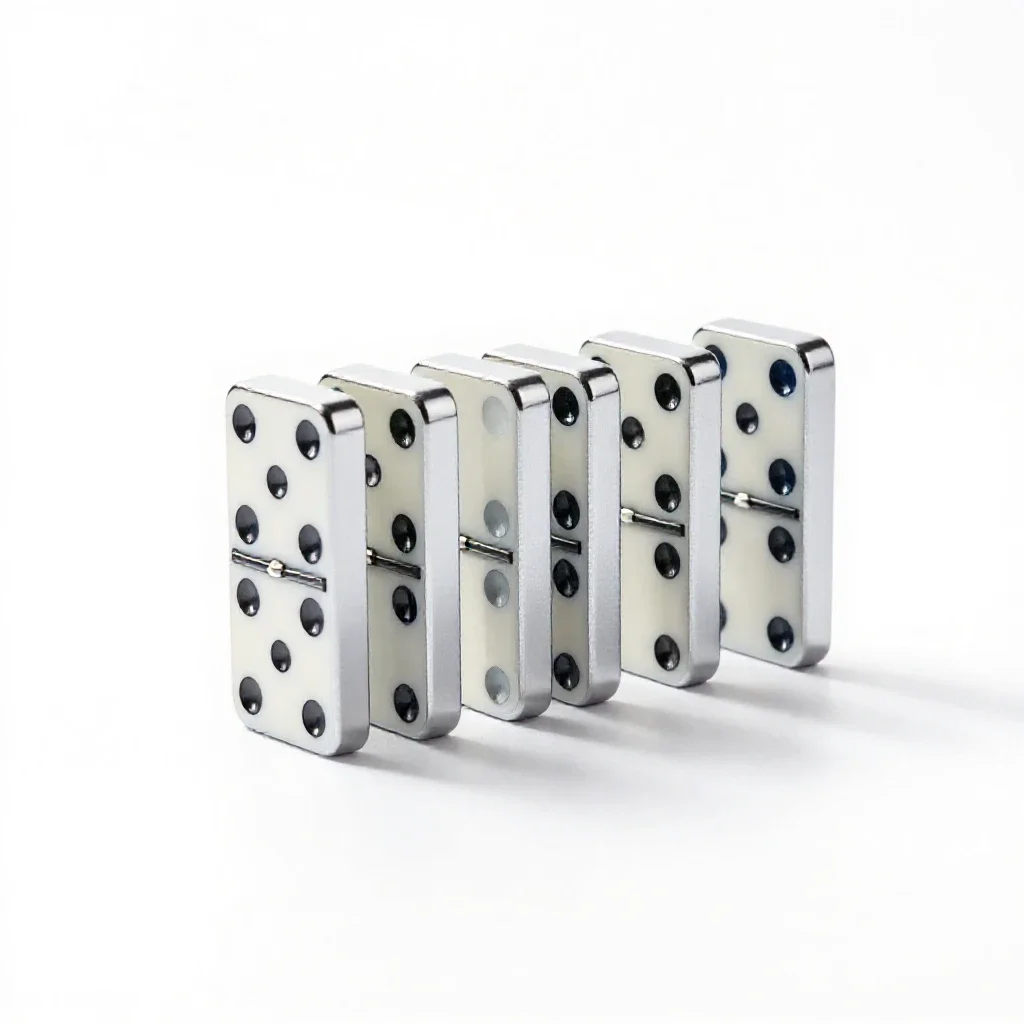 Set of dominoes isolated on a white background
