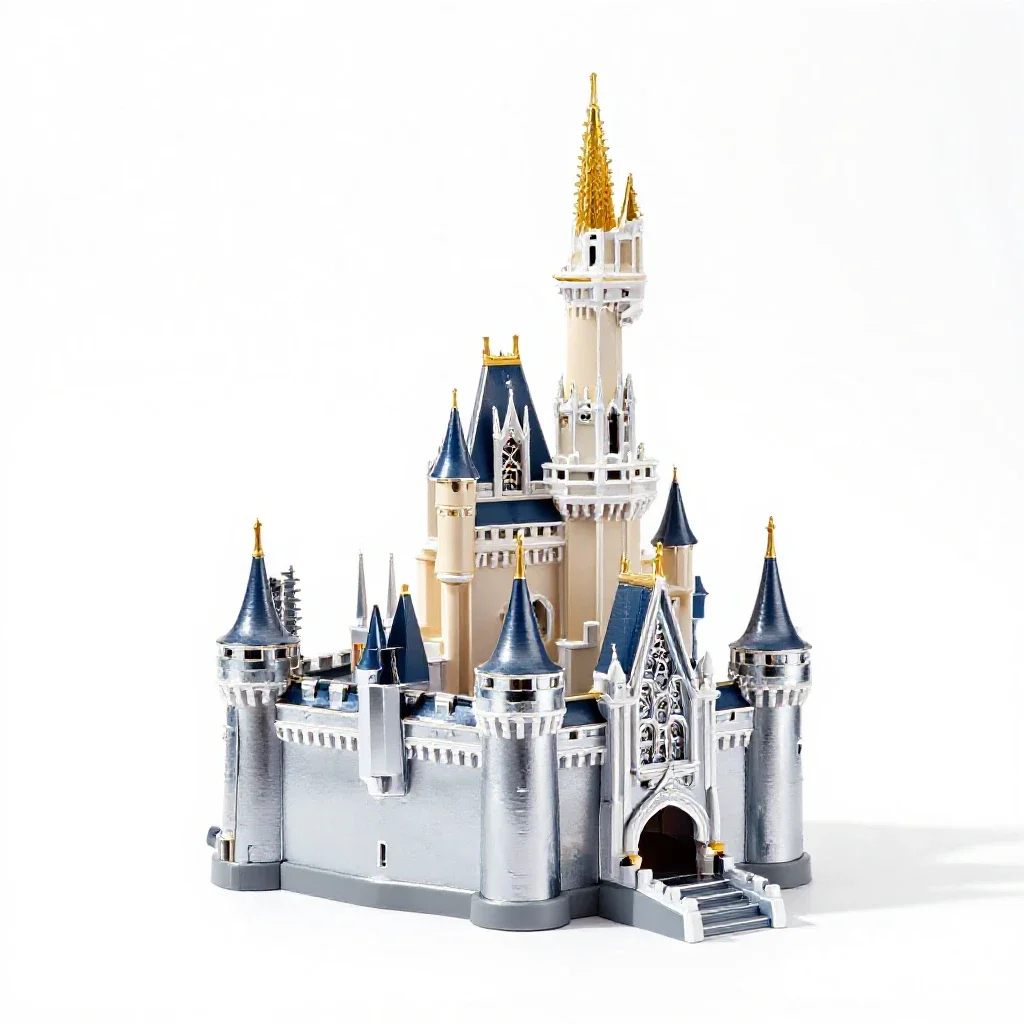 Toy castle isolated on a white background