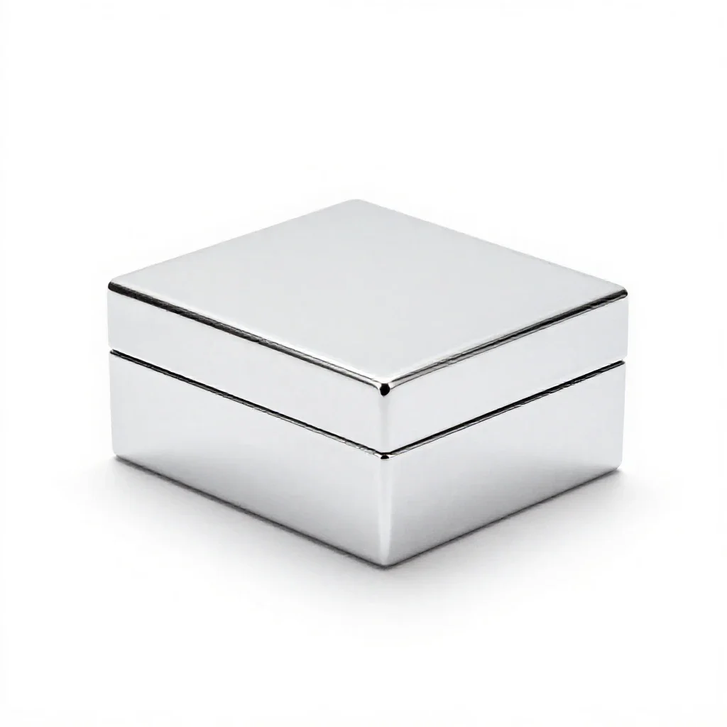 Wooden puzzle box isolated on a white background