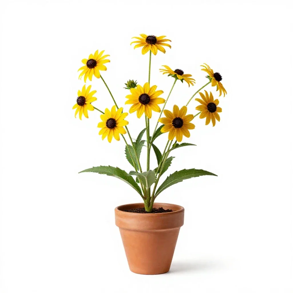 Black-eyed Susan isolated on a white background