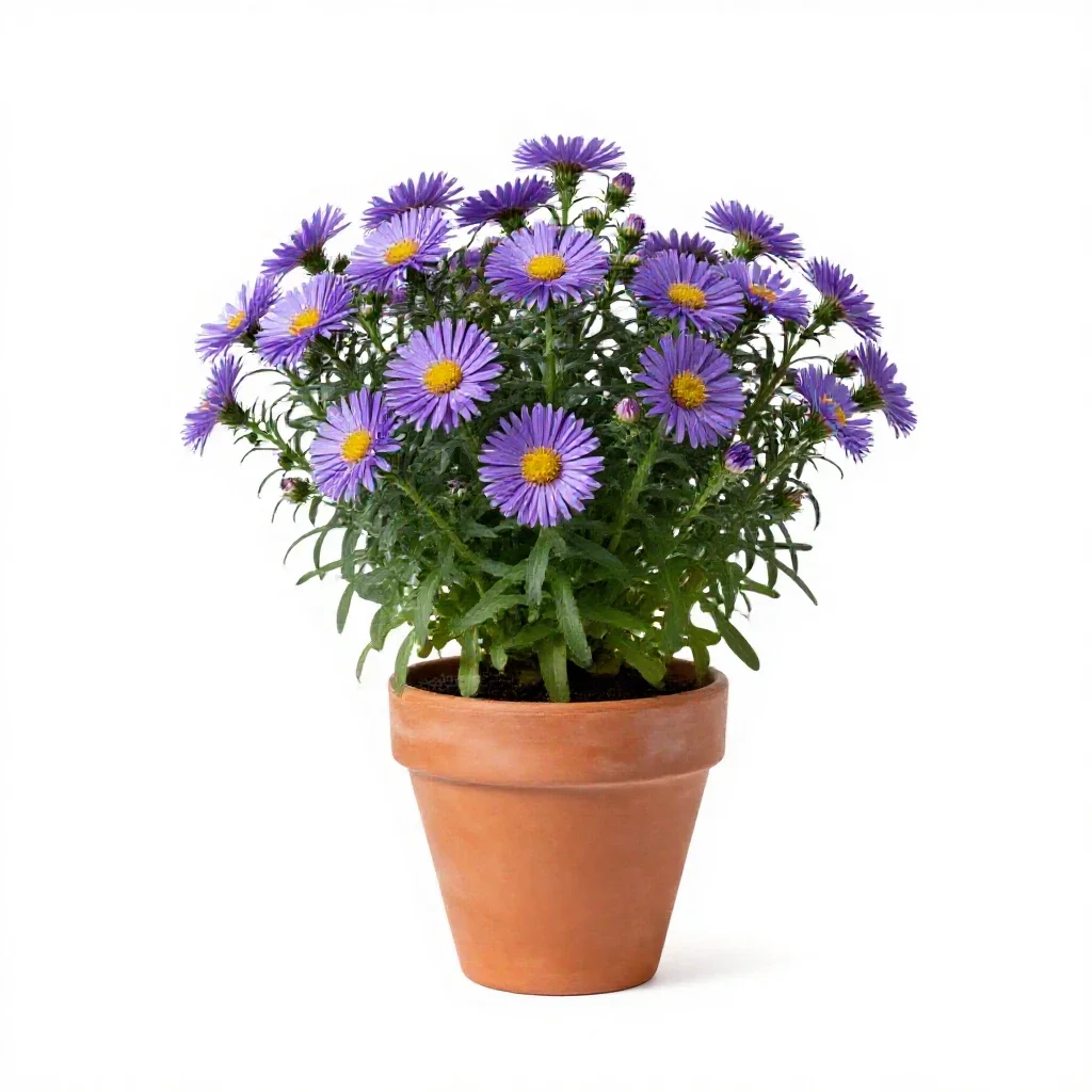 Bog aster isolated on a white background