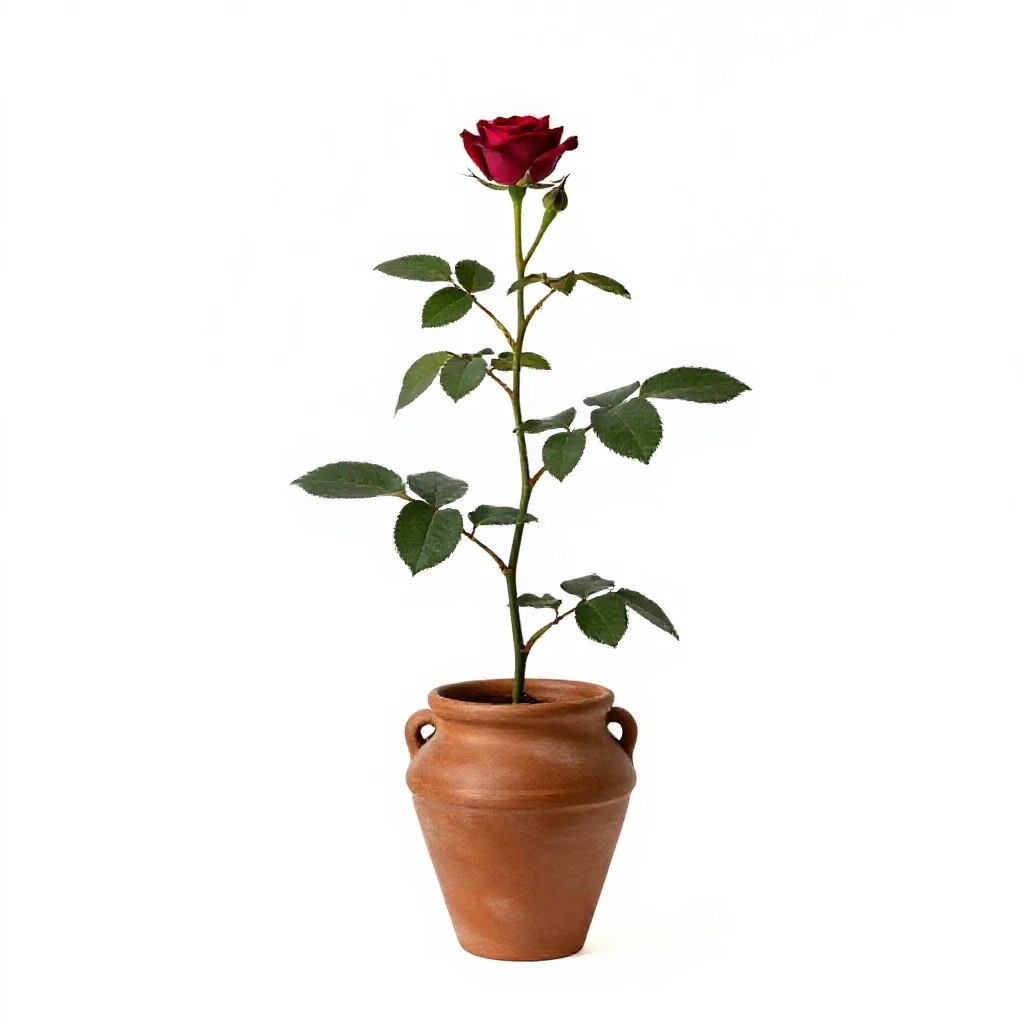 Bog rose isolated on a white background