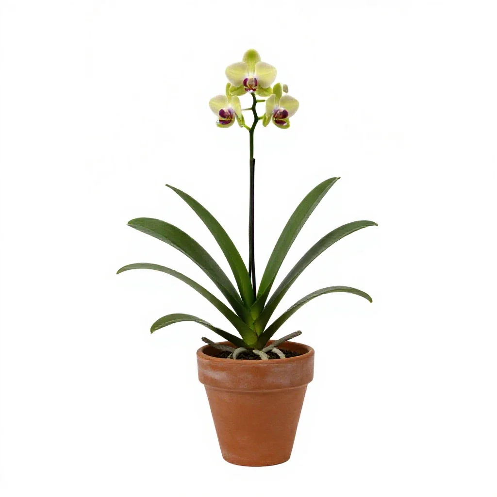 Coastal rein orchid isolated on a white background