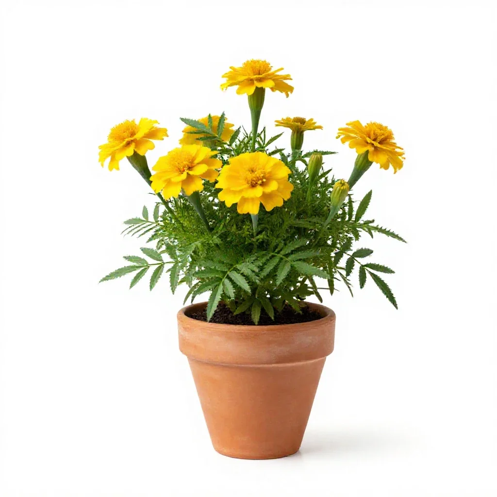 Corn marigold isolated on a white background