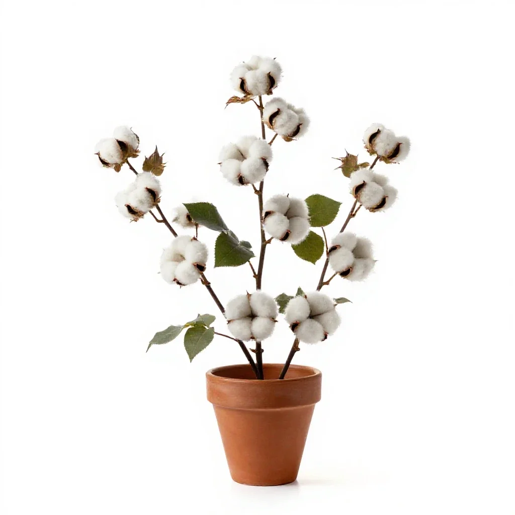 Cotton rose isolated on a white background