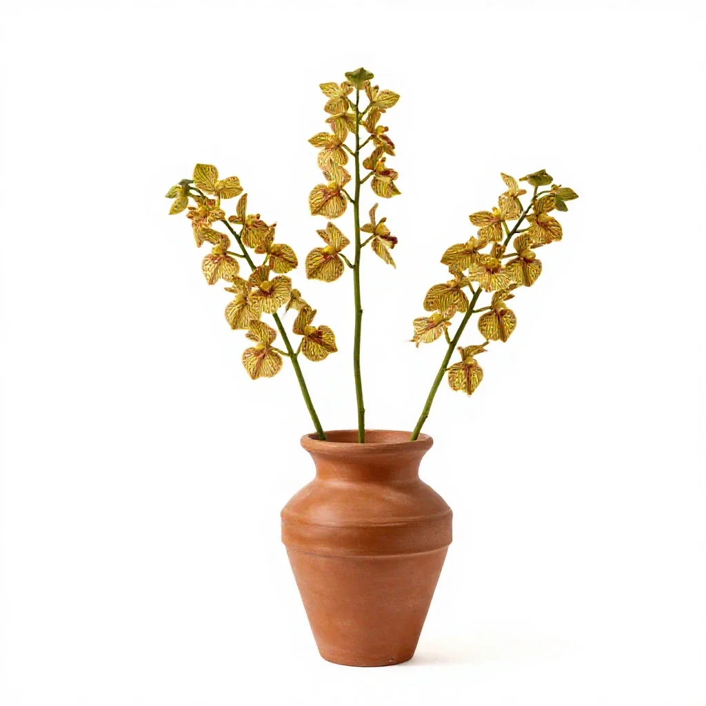 Crested coral root isolated on a white background