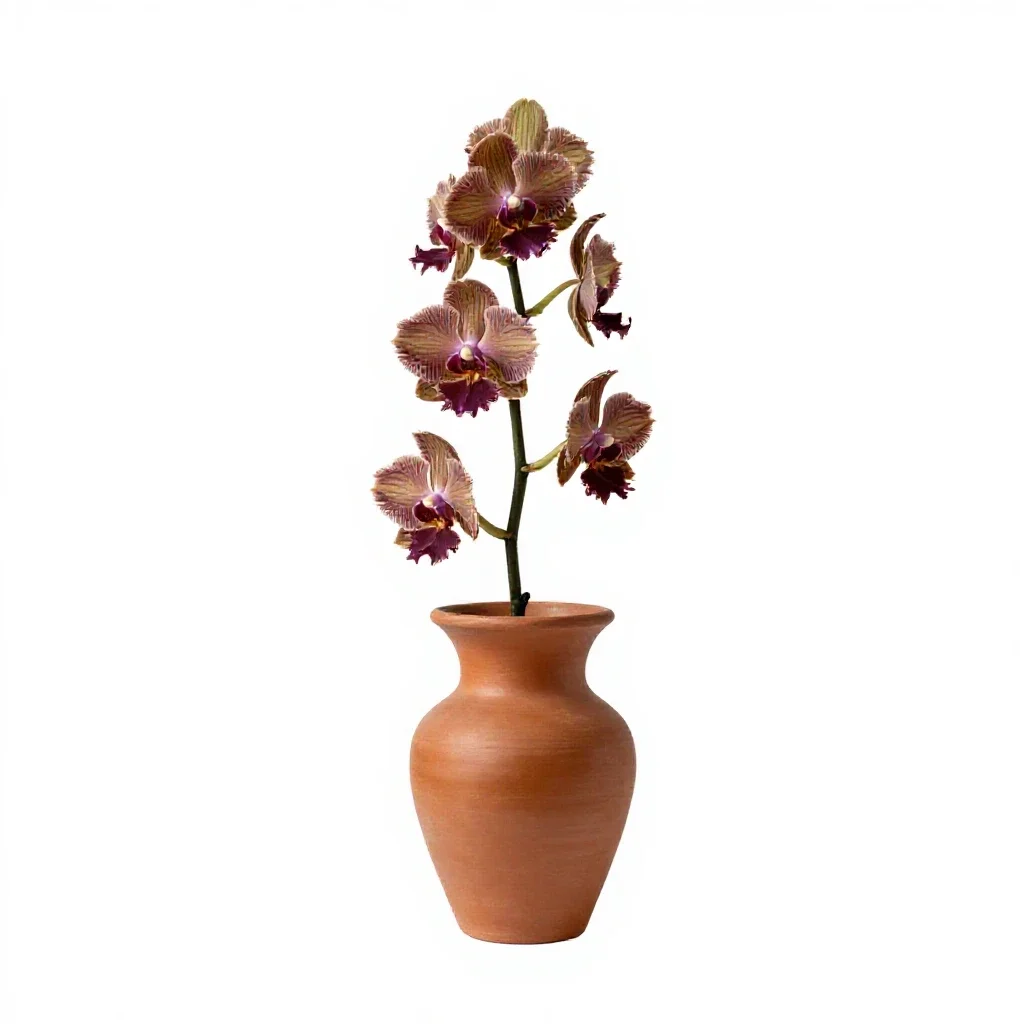 Fringed orchis isolated on a white background