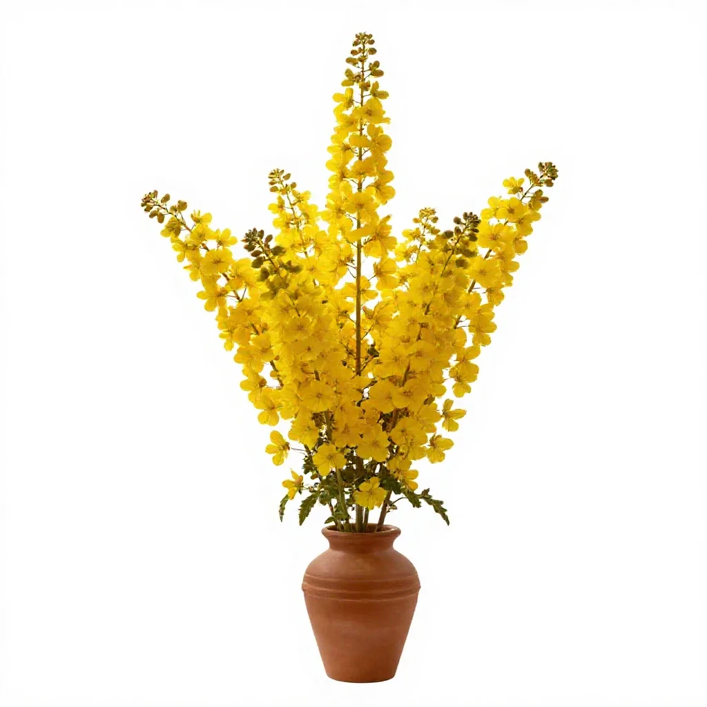 Golden glow isolated on a white background