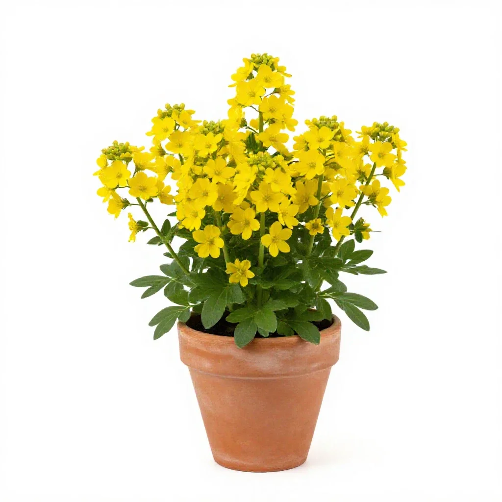Great yellow gentian isolated on a white background