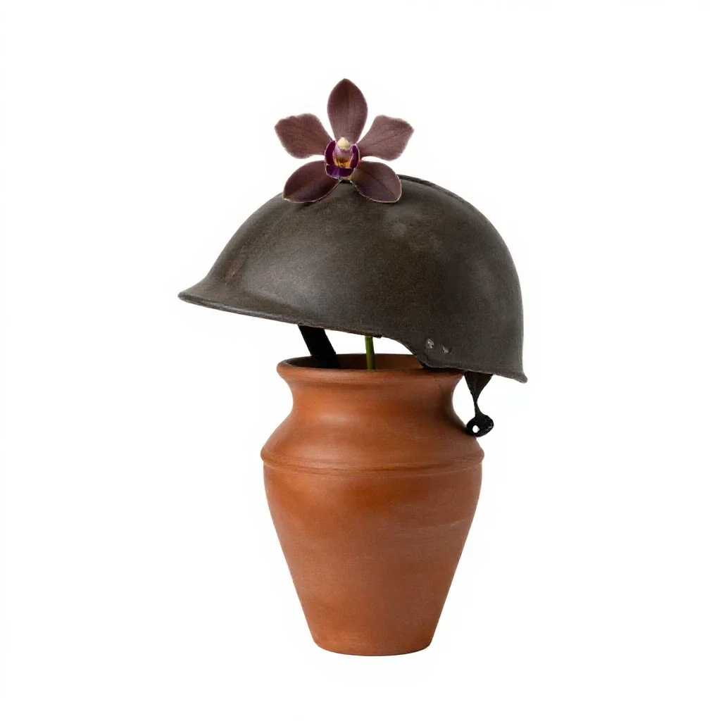 Helmet orchid isolated on a white background