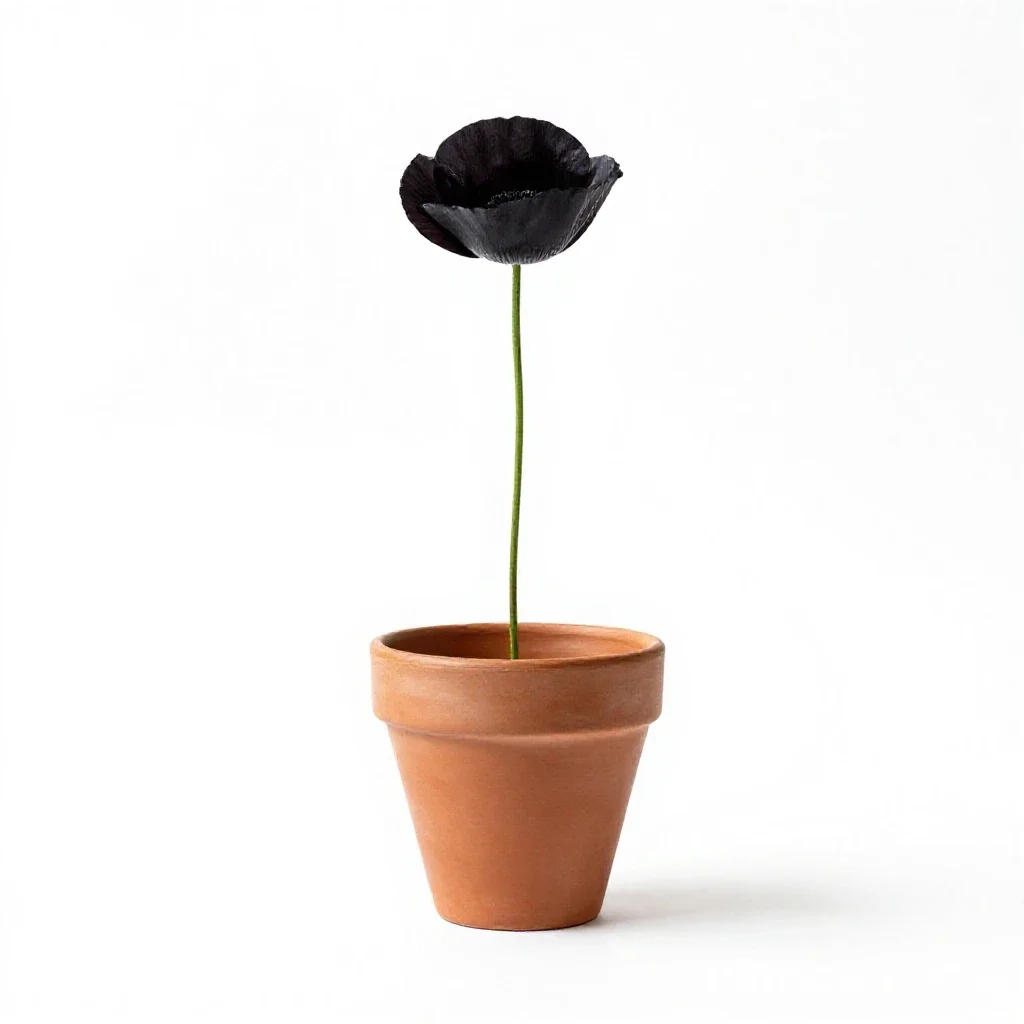 Horn poppy isolated on a white background