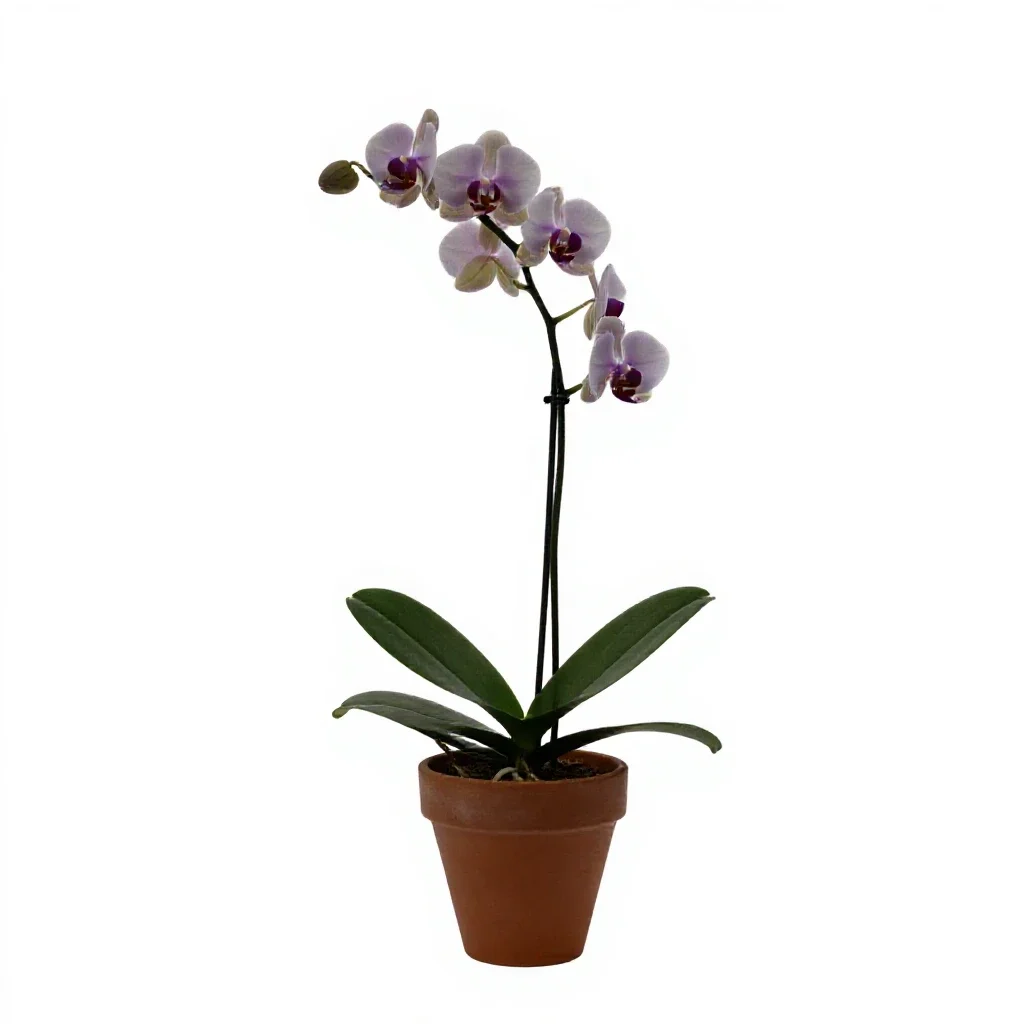 Jumping orchid isolated on a white background