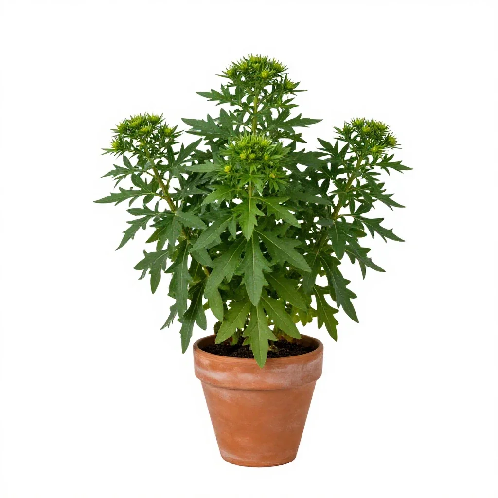 Large-leaved aster isolated on a white background