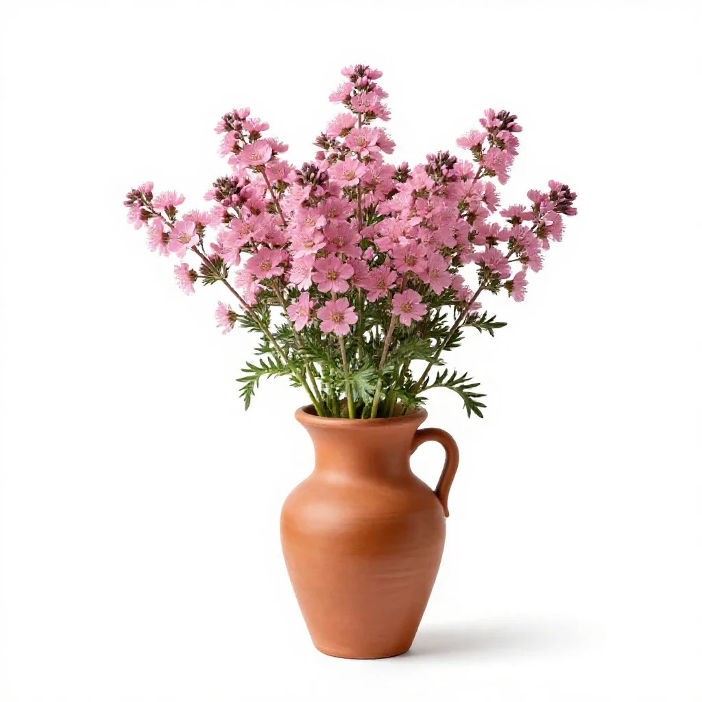 Mullein pink isolated on a white background