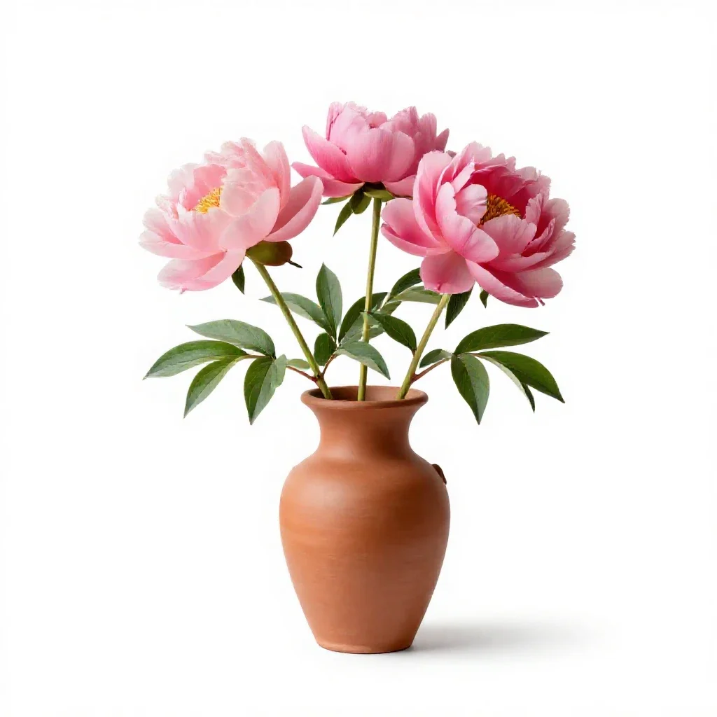 Peony isolated on a white background