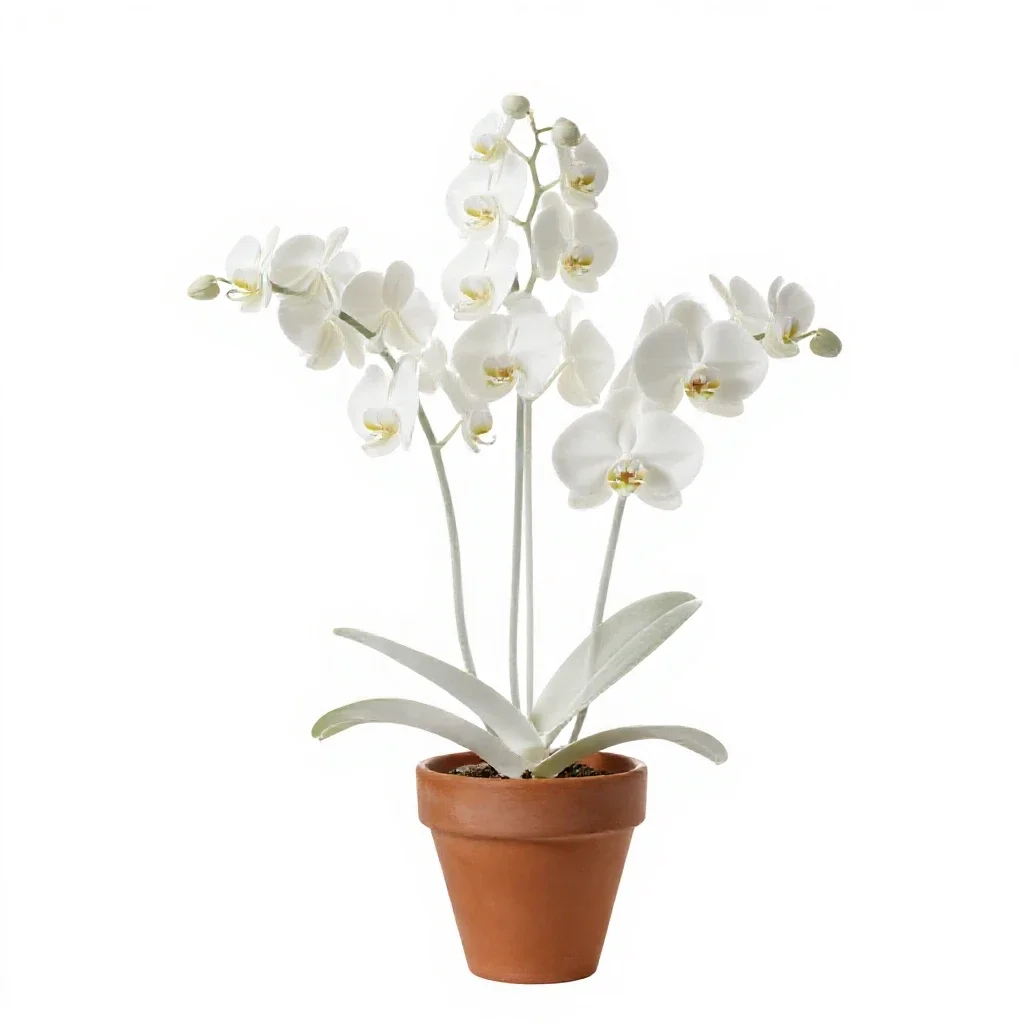 Phantom orchid isolated on a white background