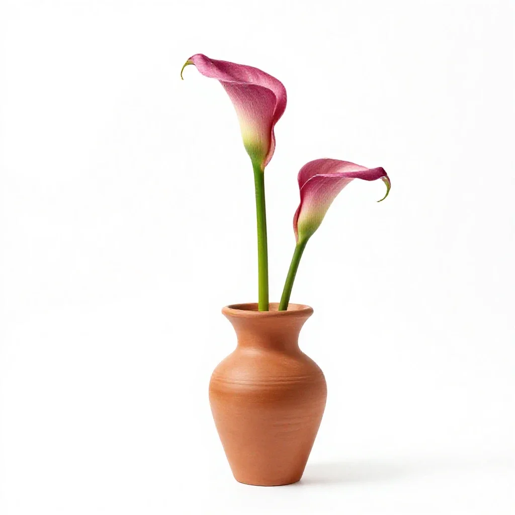 Pink calla isolated on a white background