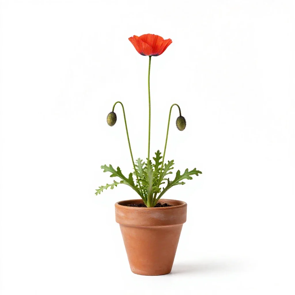Plume poppy isolated on a white background