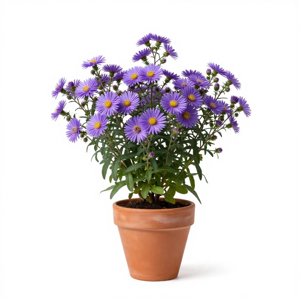 Prairie aster isolated on a white background