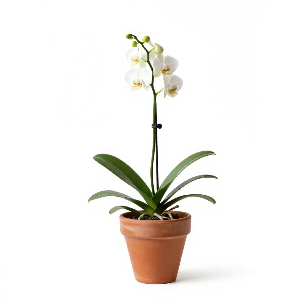 Prairie white-fringed orchid isolated on a white background