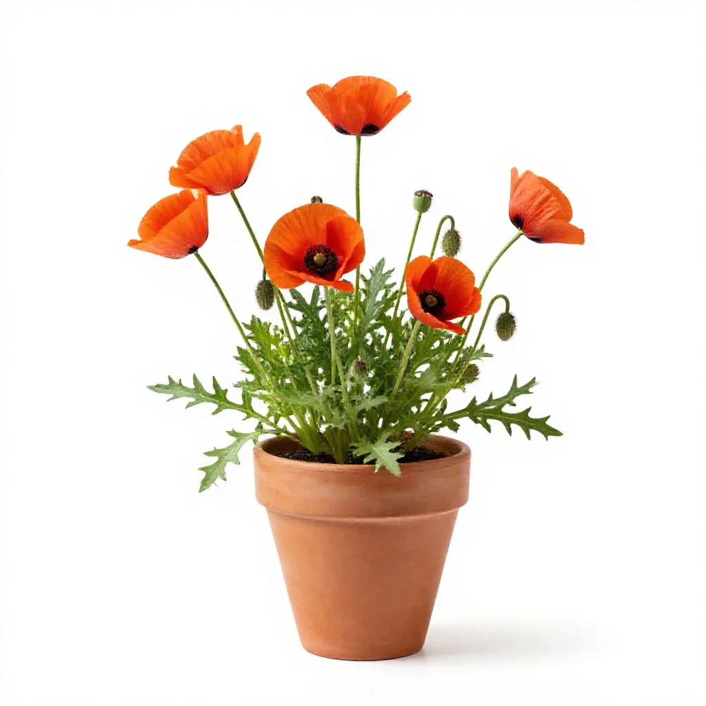 Prickly poppy isolated on a white background
