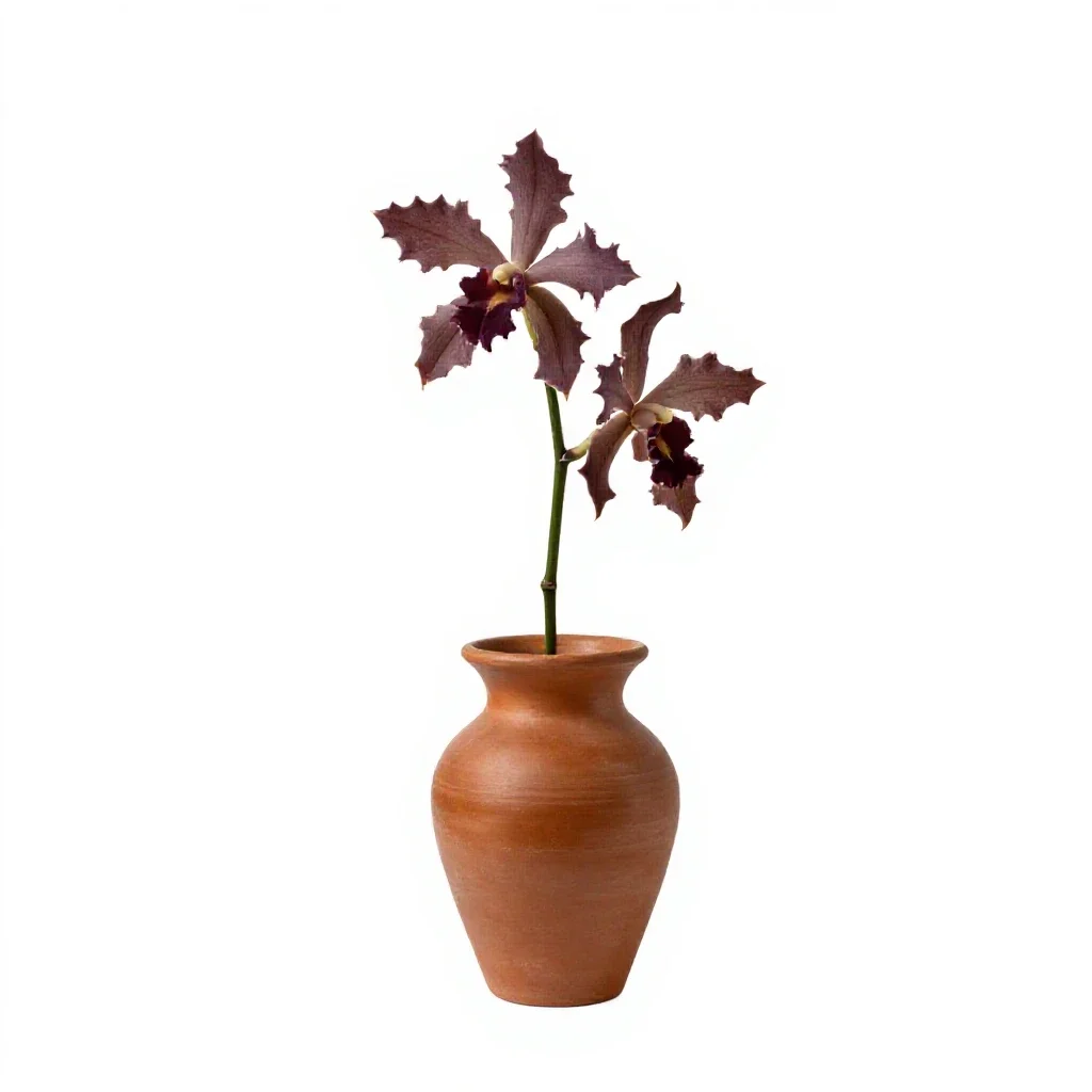 Ragged orchid isolated on a white background