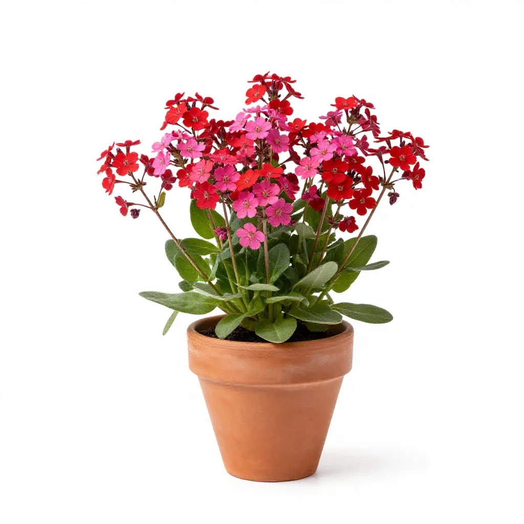 Red campion isolated on a white background