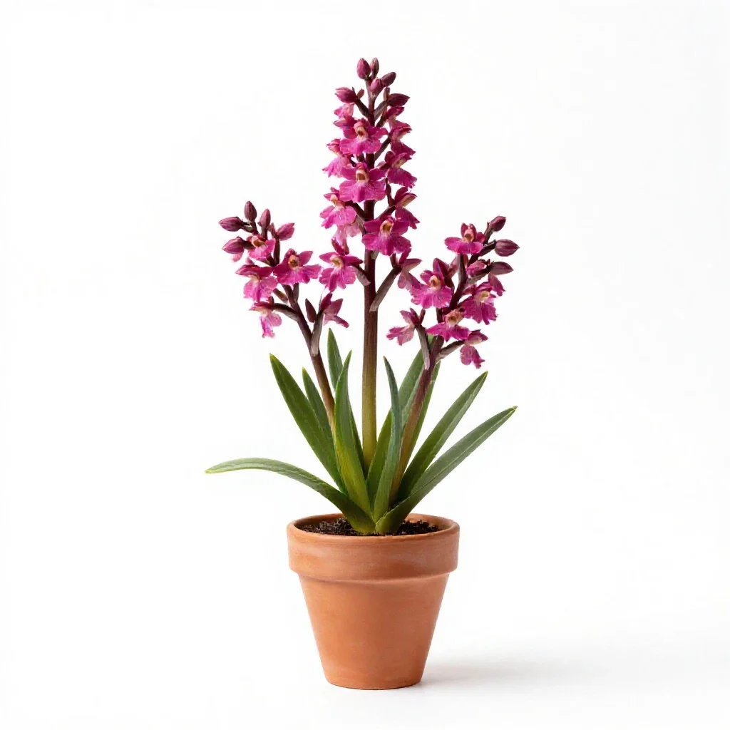 Red helleborine isolated on a white background