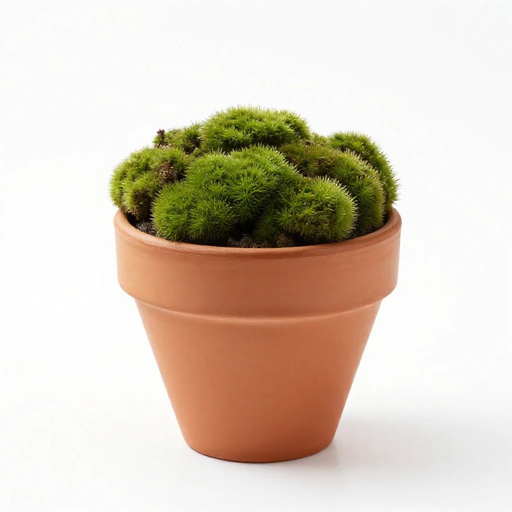 Rose moss isolated on a white background