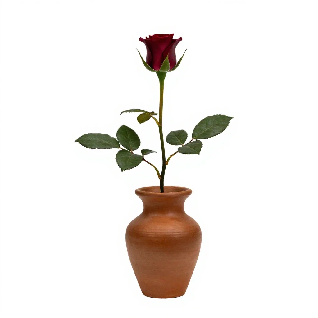Rosebud isolated on a white background