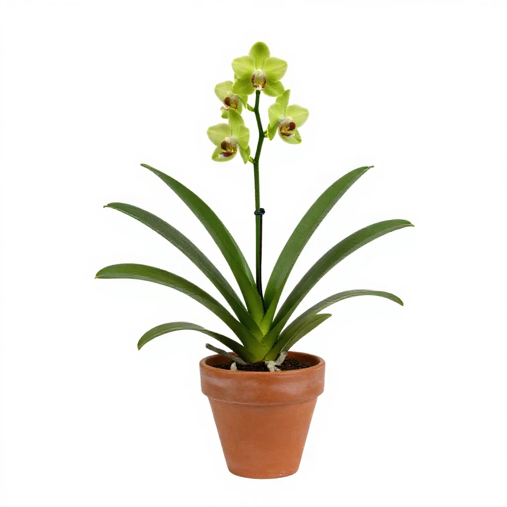 Satyr orchid isolated on a white background