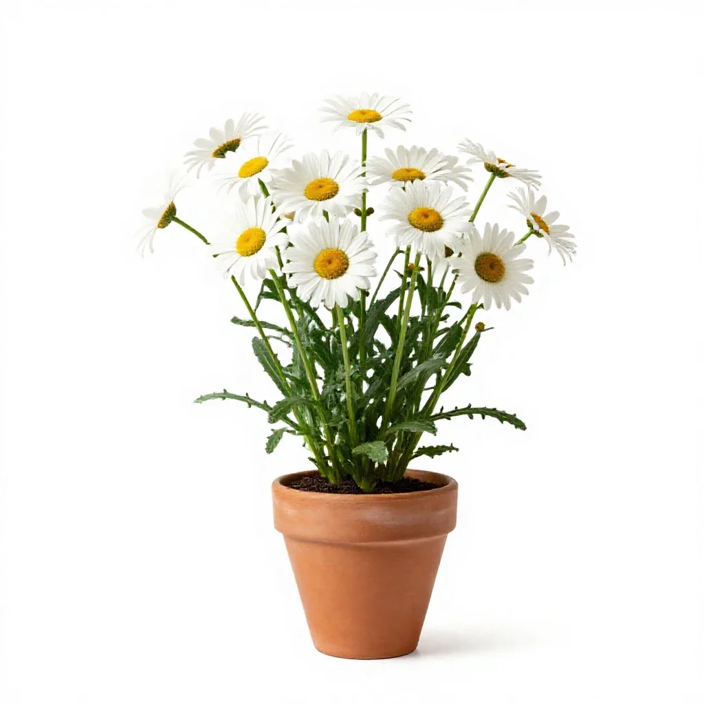 Shasta daisy isolated on a white background