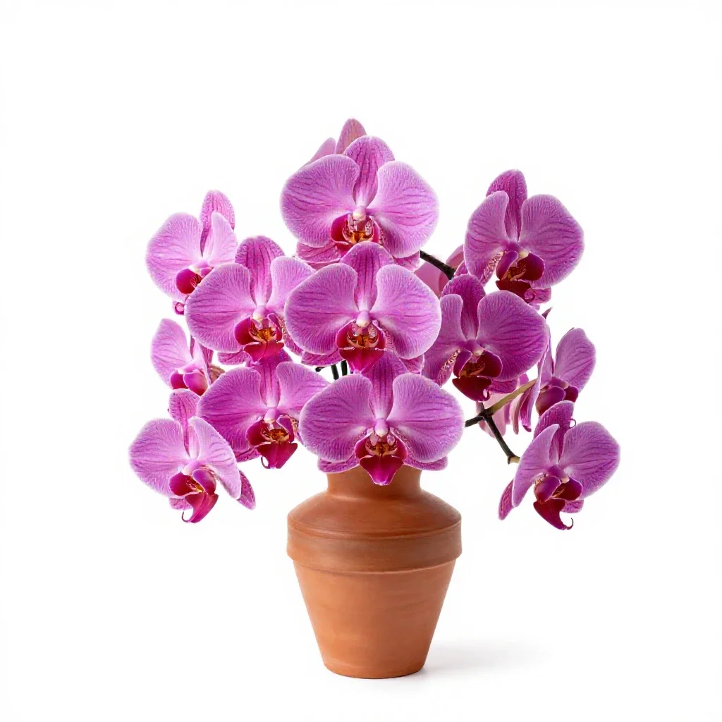 Spreading pogonia isolated on a white background