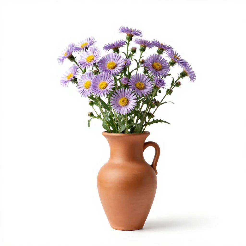 Stiff aster isolated on a white background