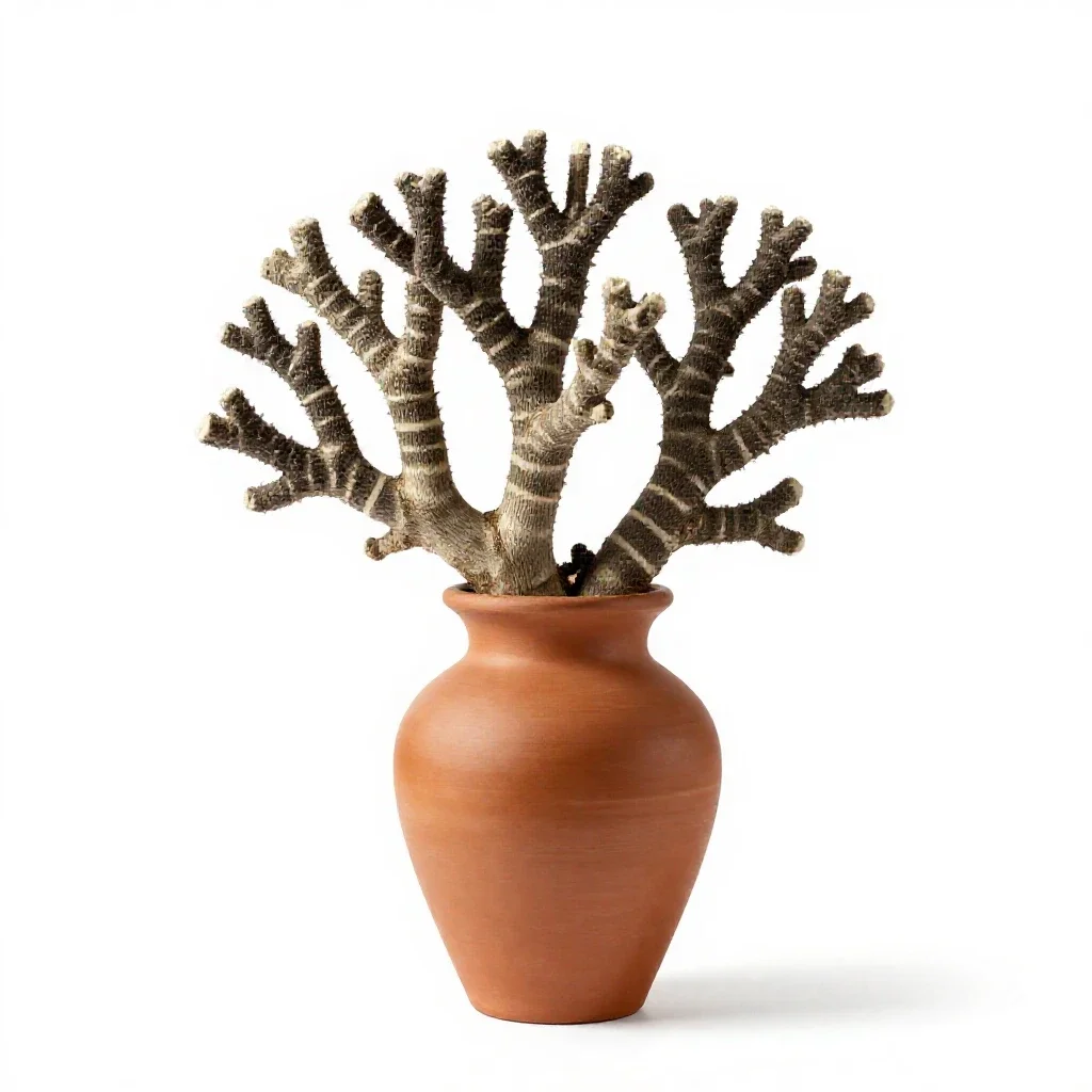 Striped coral root isolated on a white background