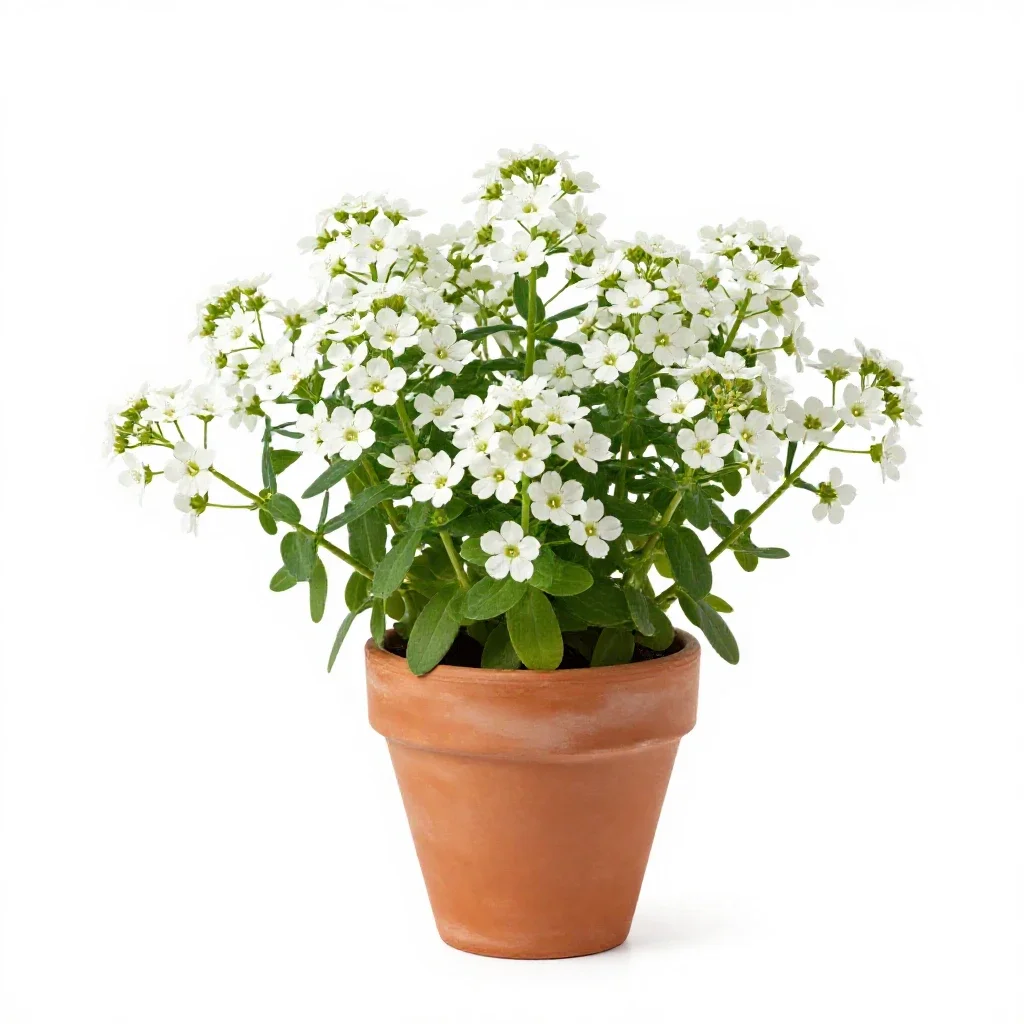 Sweet alyssum isolated on a white background