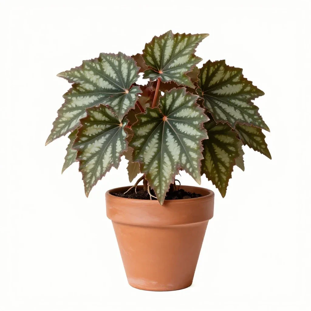 Tuberous begonia isolated on a white background