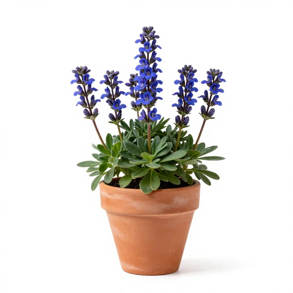 Tufted gentian isolated on a white background