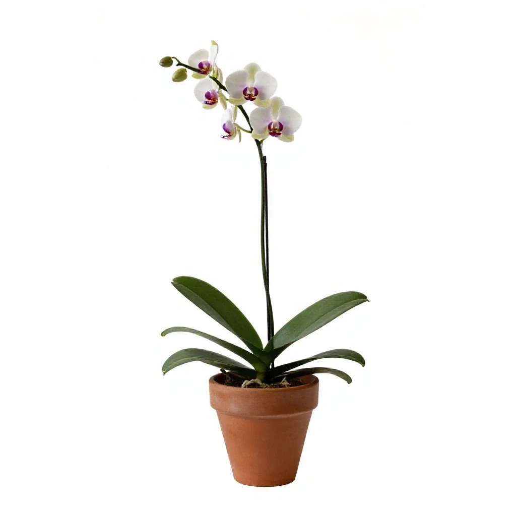 Vanilla orchid isolated on a white background