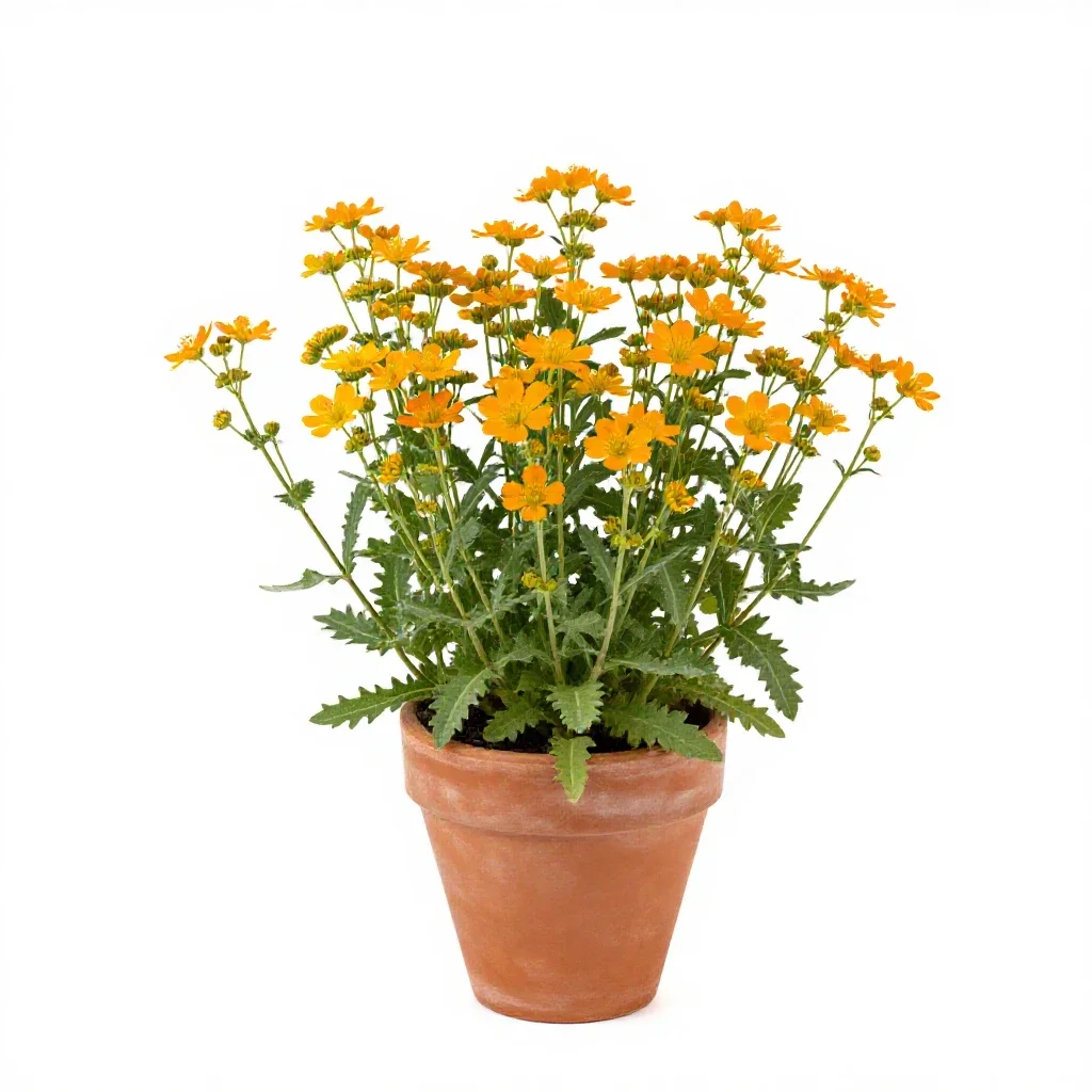 Western wall flower isolated on a white background