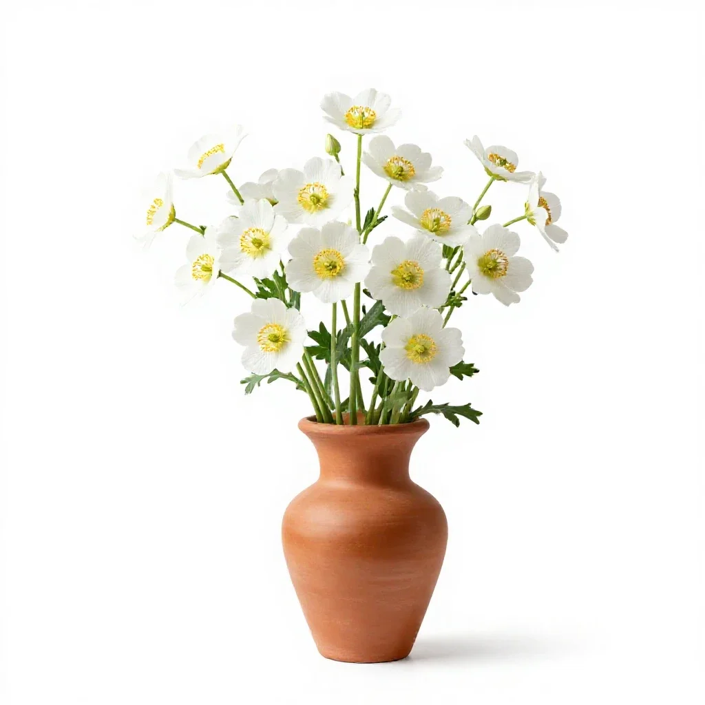 White campion isolated on a white background