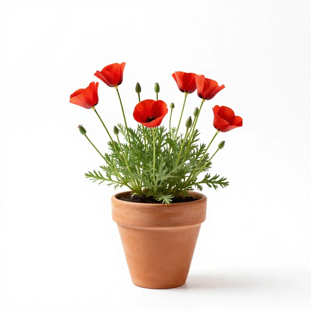 Wind poppy isolated on a white background