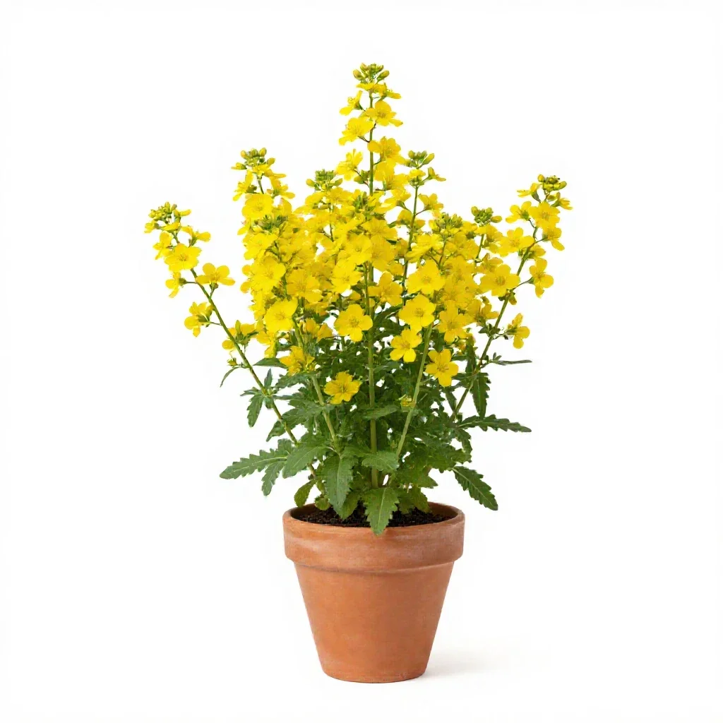 Wingstem isolated on a white background