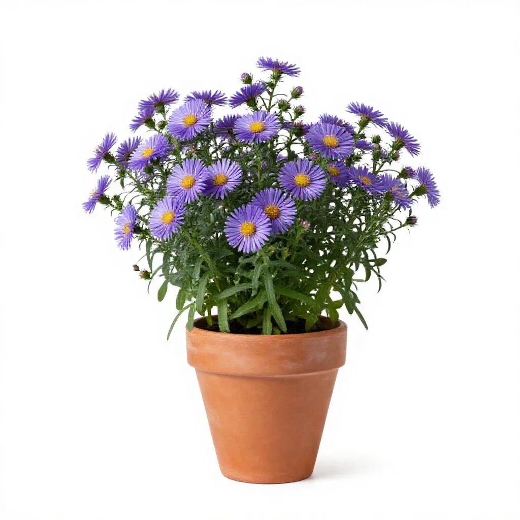 Aromatic aster isolated on a white background